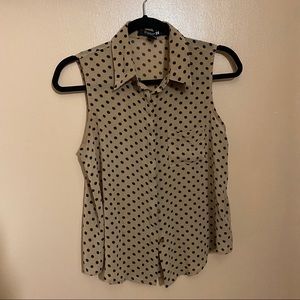 Polka Dot Tank Top Blouse